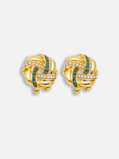 Gold Plated Party Designer Stone Stud For Women