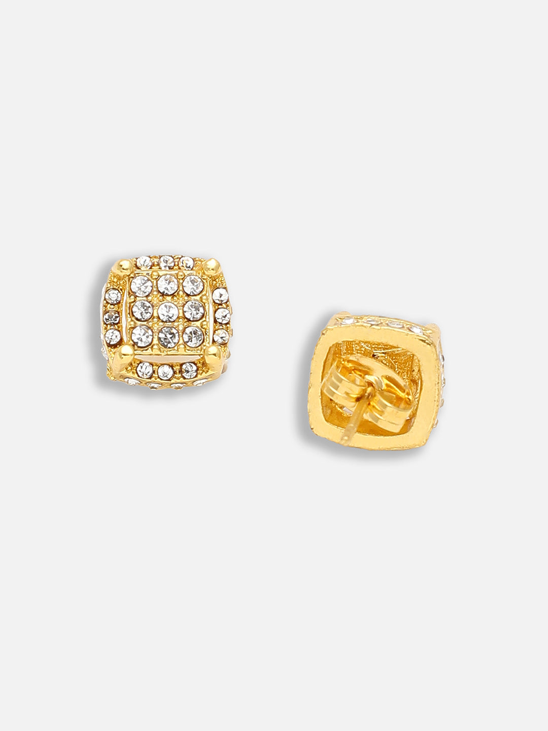 Gold Plated Party Designer Stone Stud For Women