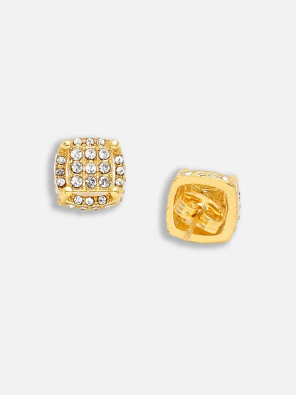Gold Plated Party Designer Stone Stud For Women