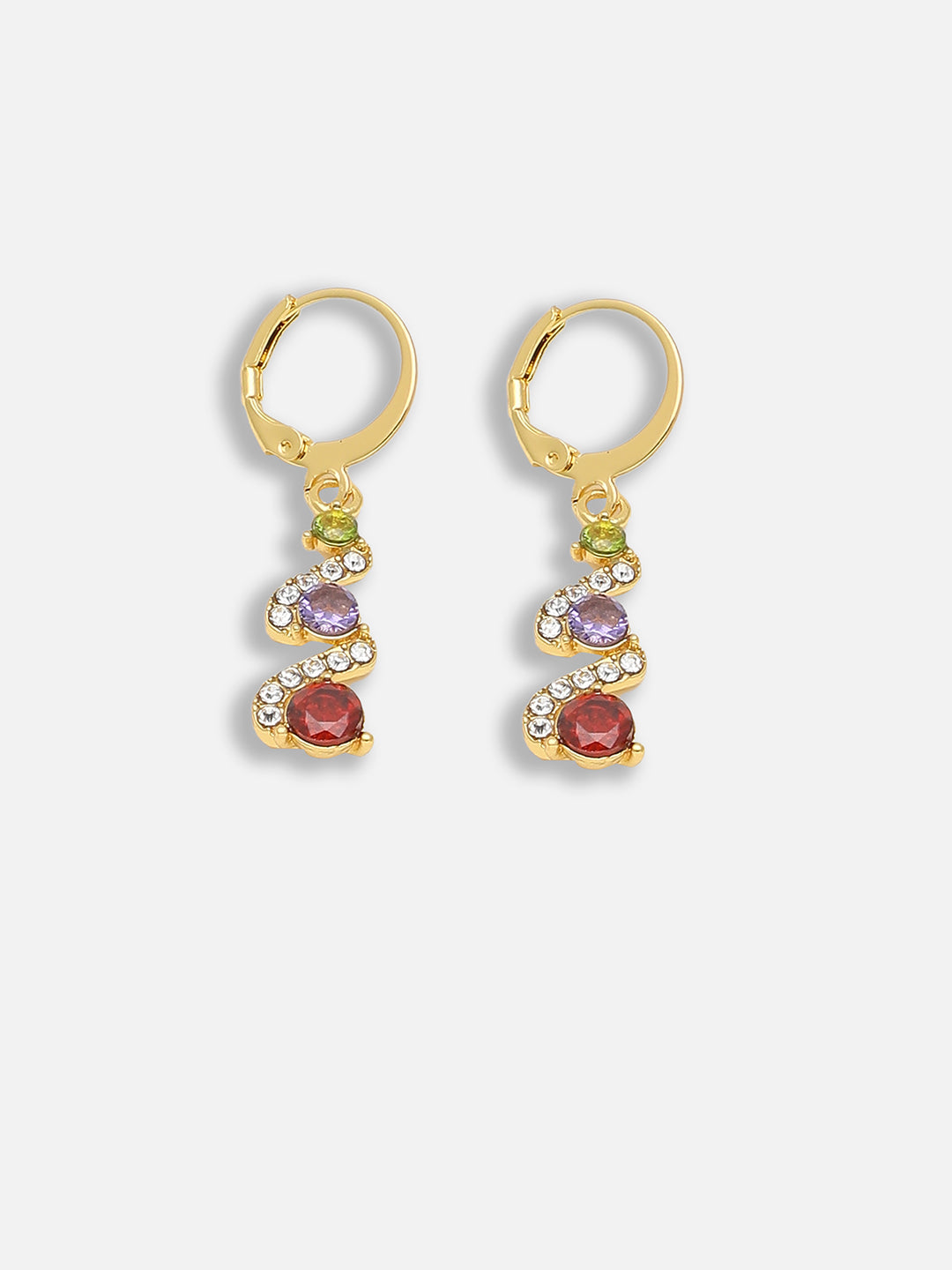 Gold Plated Party Designer Stone Drop Earring For Women