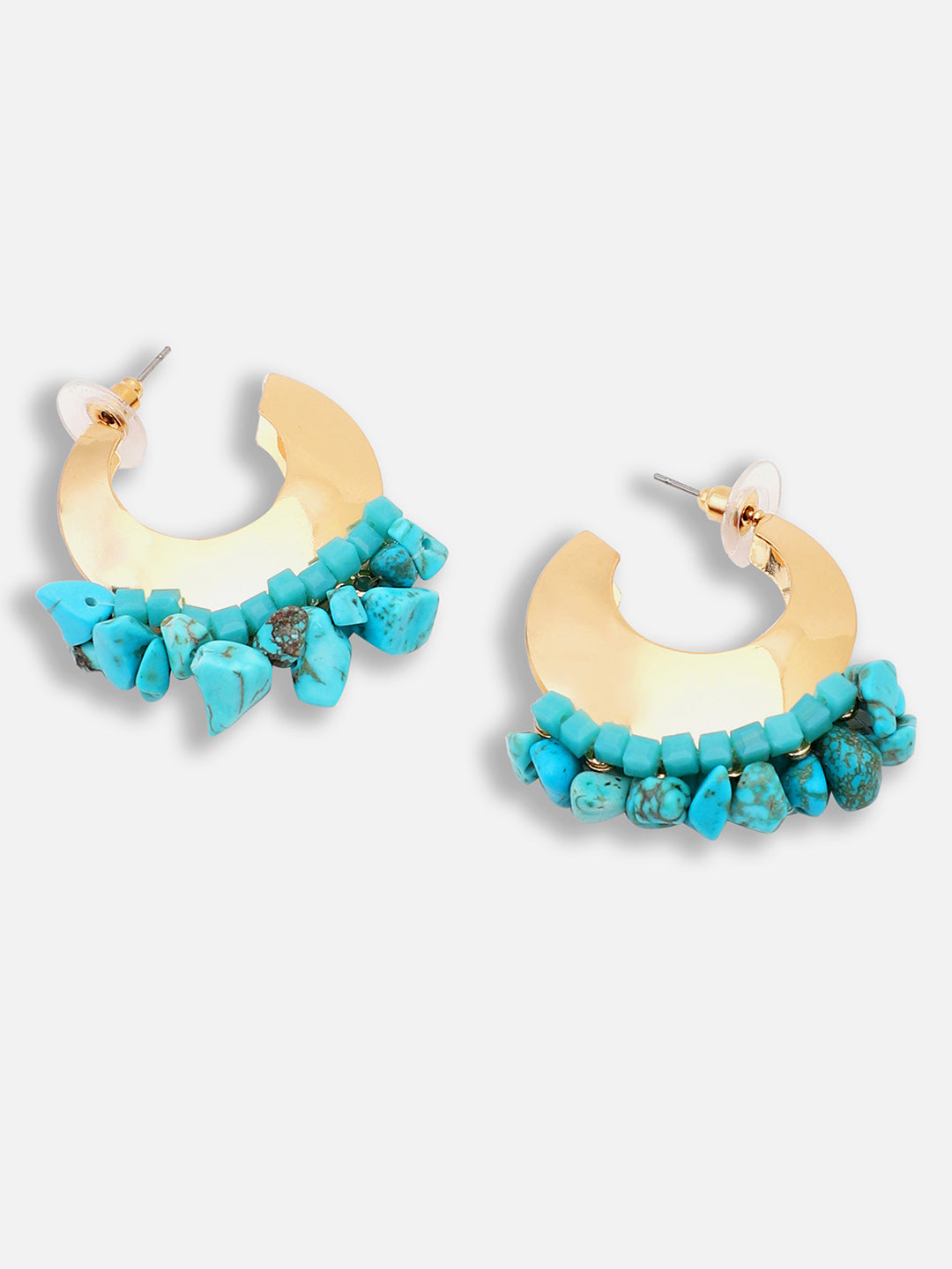 Gold Plated Party Designer Stone Drop Earring For Women