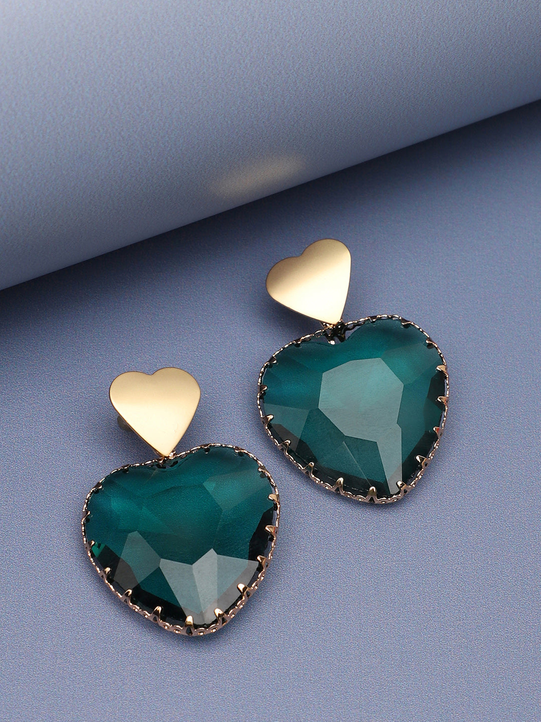 Gold Plated Party Designer Stone Drop Earring For Women