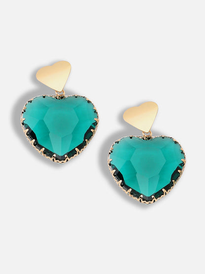 Gold Plated Party Designer Stone Drop Earring For Women