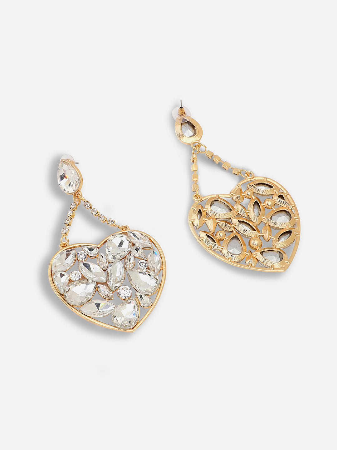 Gold Plated Party Designer Stone Drop Earring For Women