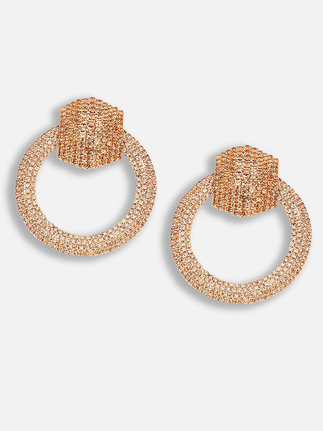 Gold Plated Party Designer Stone Drop Earring For Women