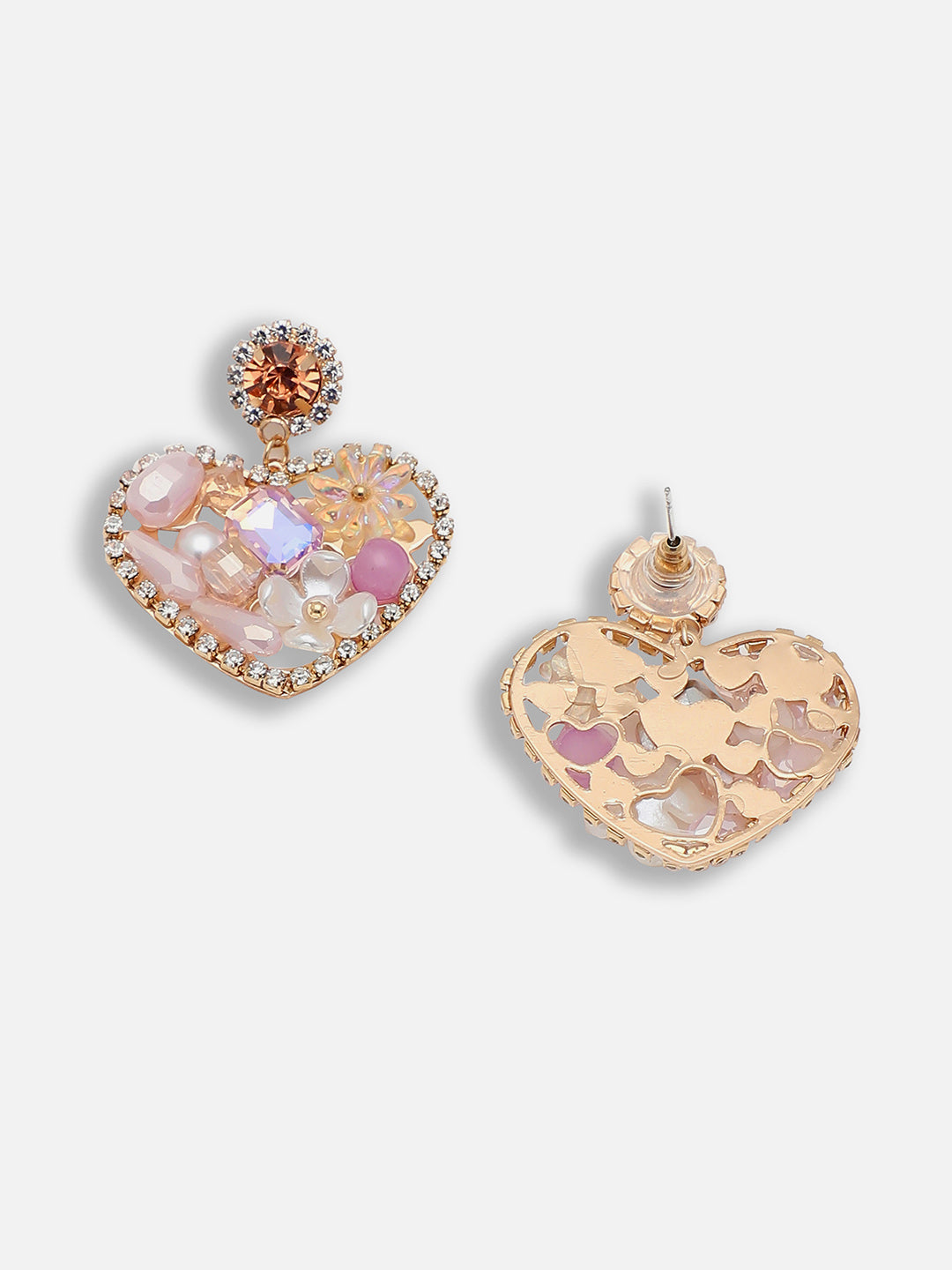 Gold Plated Party Designer Stone Drop Earring For Women
