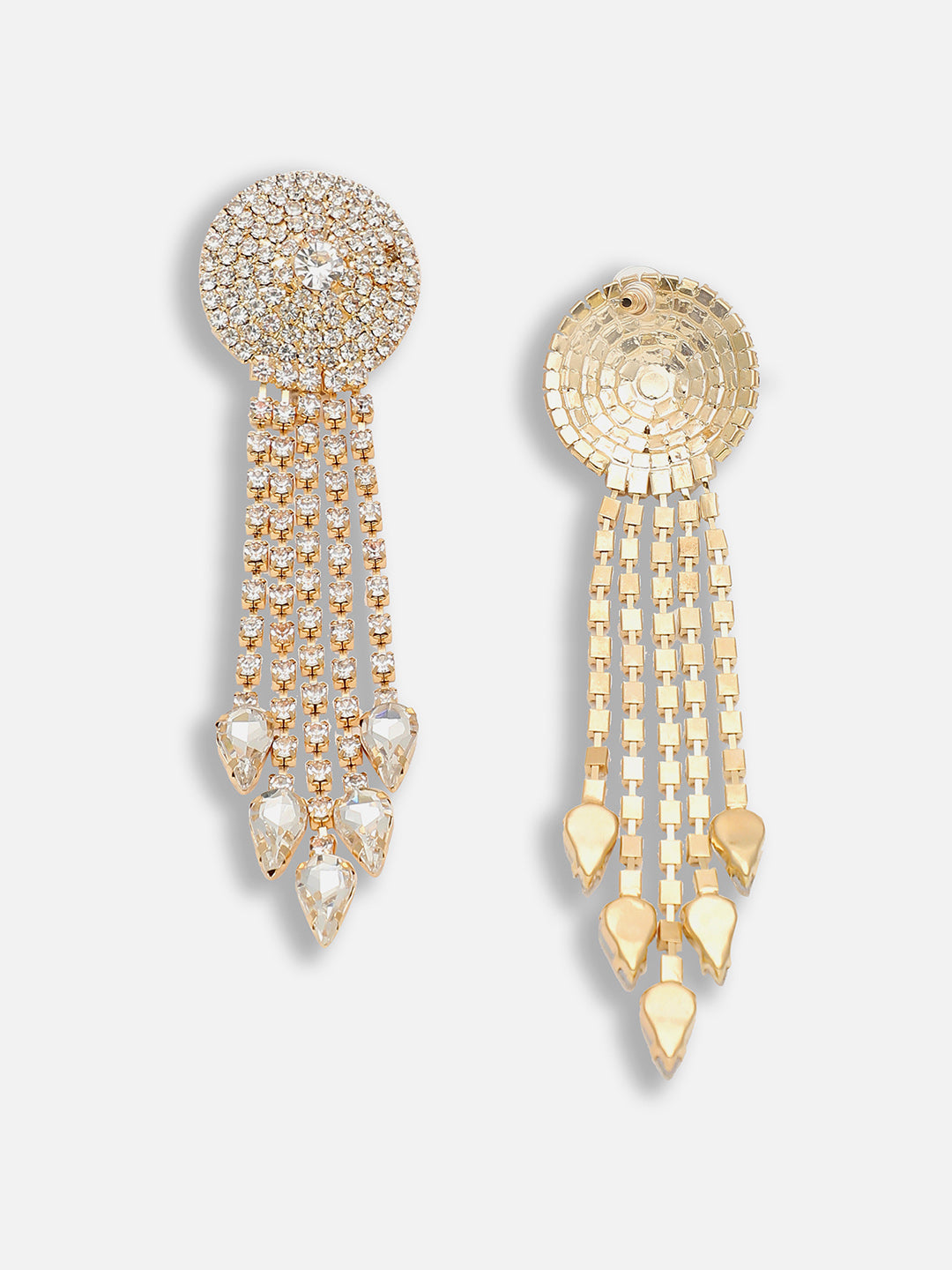 Gold Plated Party Designer Stone Drop Earring For Women