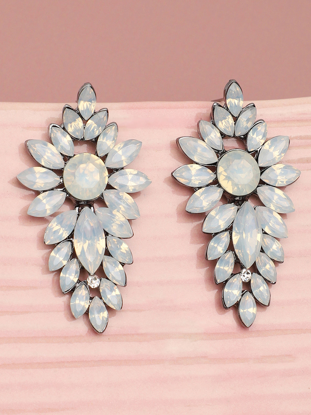 Gold Plated Party Designer Stone Drop Earring For Women