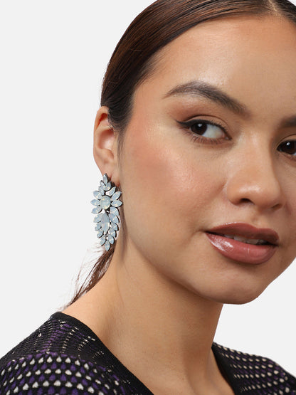 Gold Plated Party Designer Stone Drop Earring For Women