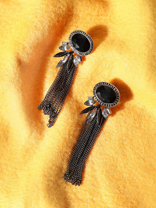 Gold Plated Party Designer Stone Drop Earring For Women