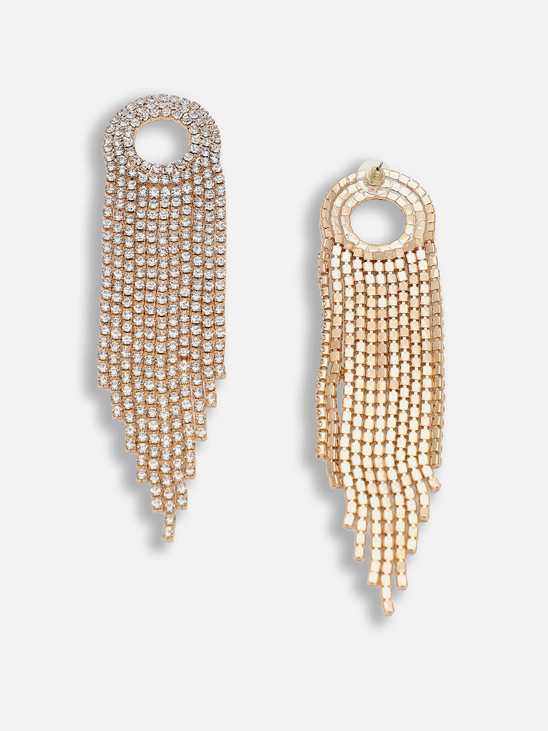 Gold Plated Party Designer Stone Drop Earring For Women
