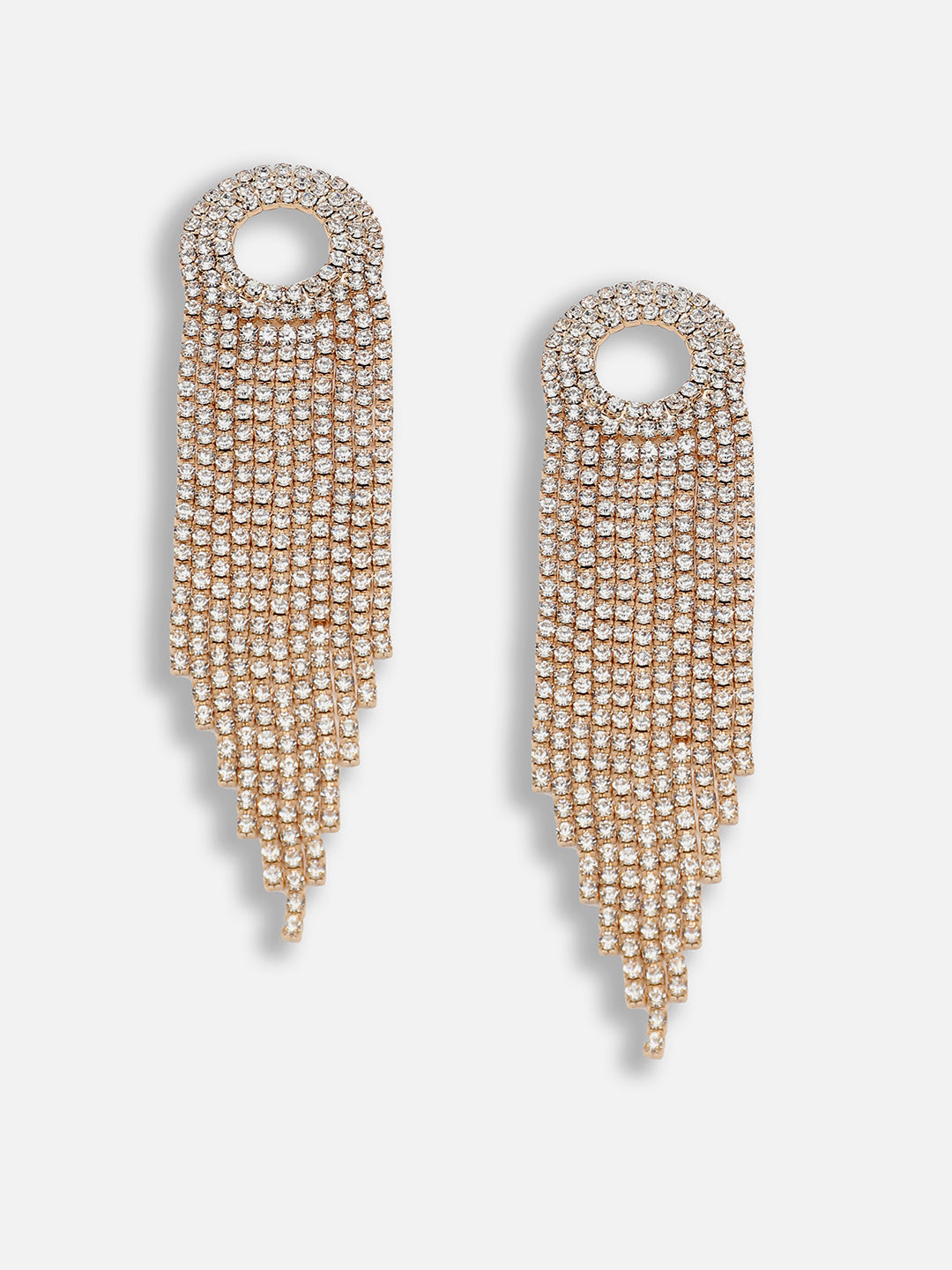 Gold Plated Party Designer Stone Drop Earring For Women