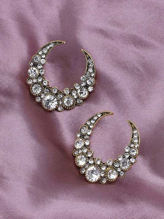 Gold Plated Party Designer Stone Stud For Women