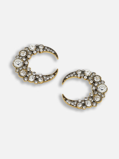 Gold Plated Party Designer Stone Stud For Women