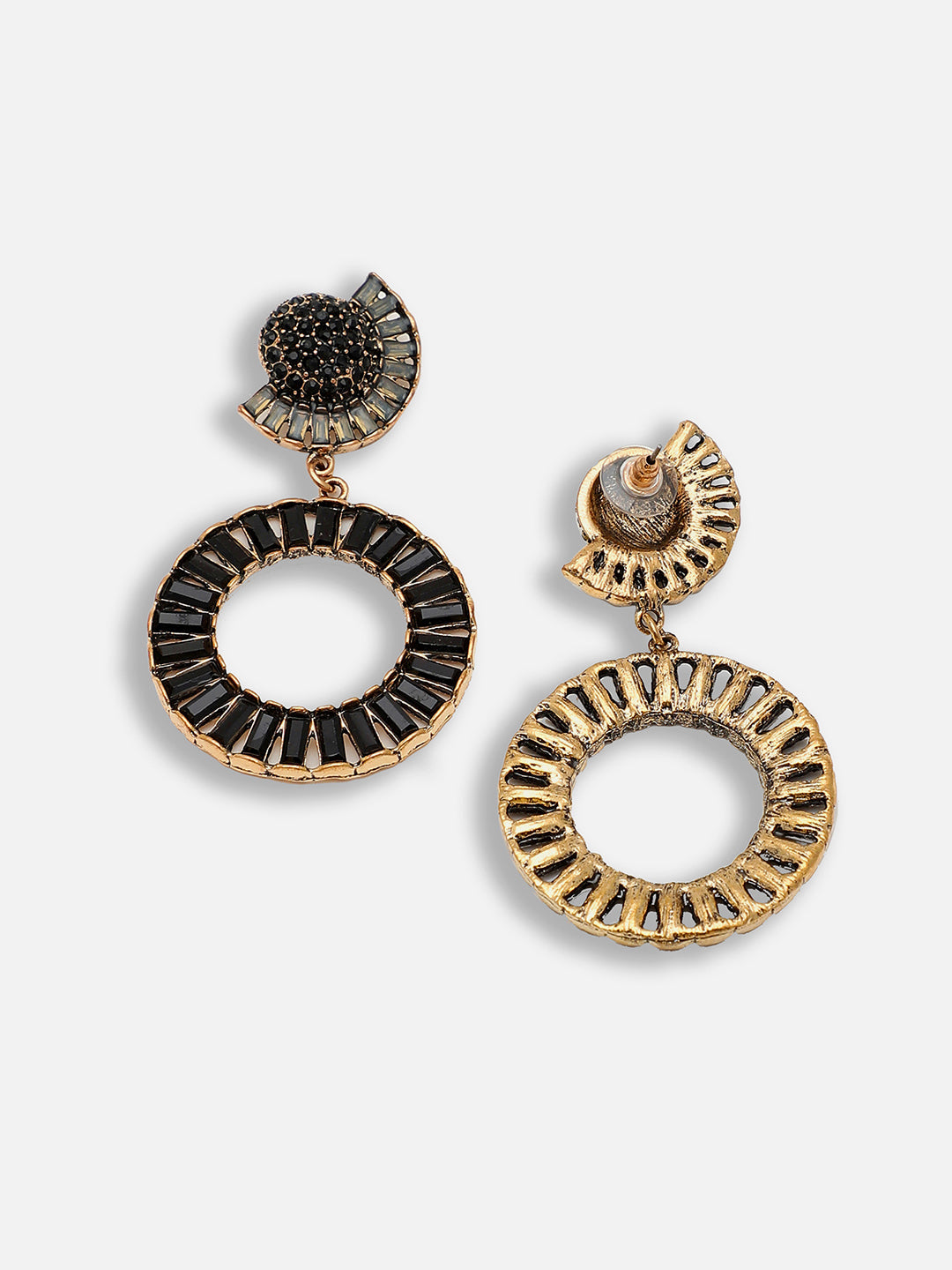 Gold Plated Party Designer Stone Drop Earring For Women