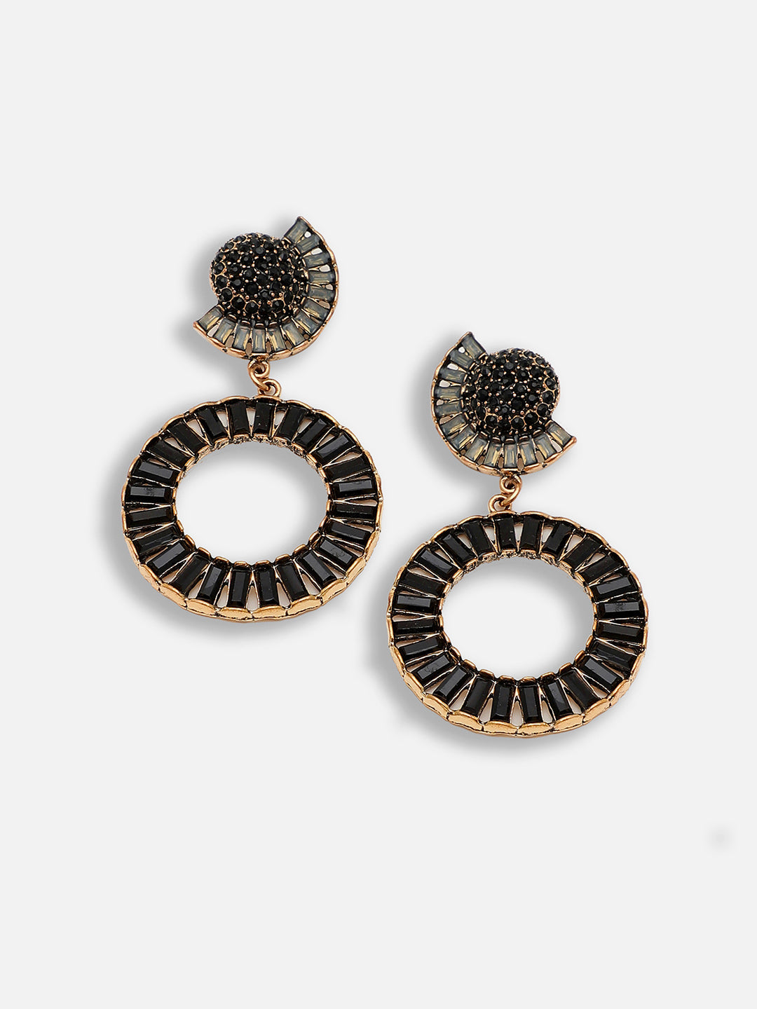Gold Plated Party Designer Stone Drop Earring For Women