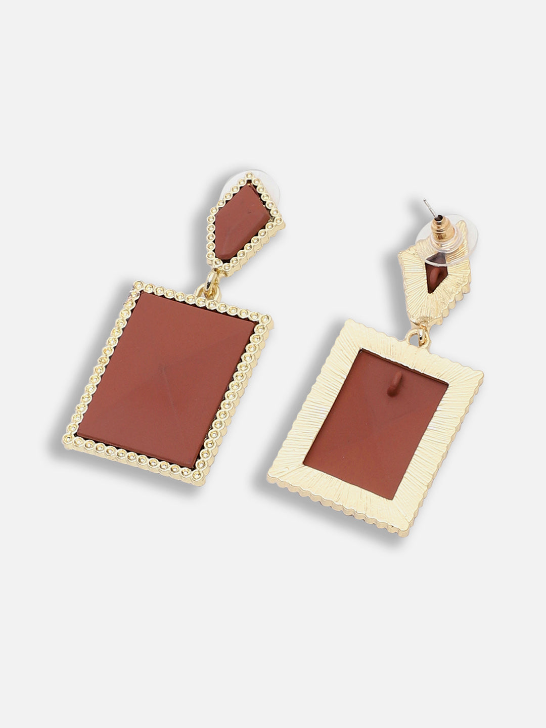 Gold Plated Party Designer Stone Drop Earring For Women