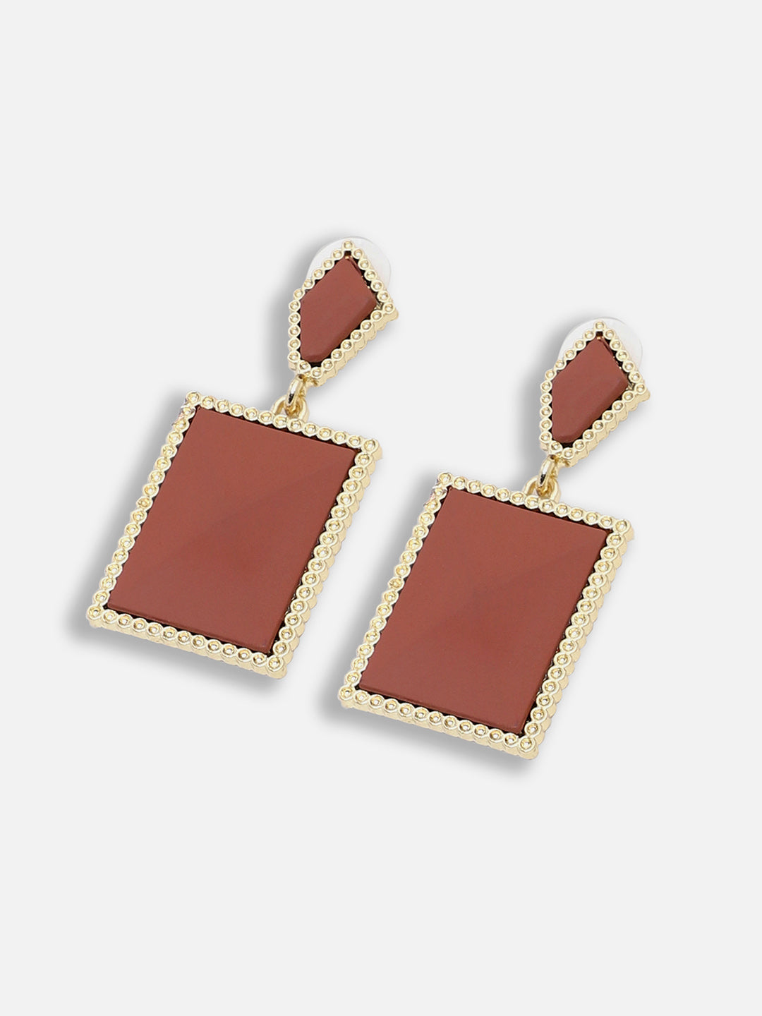 Gold Plated Party Designer Stone Drop Earring For Women