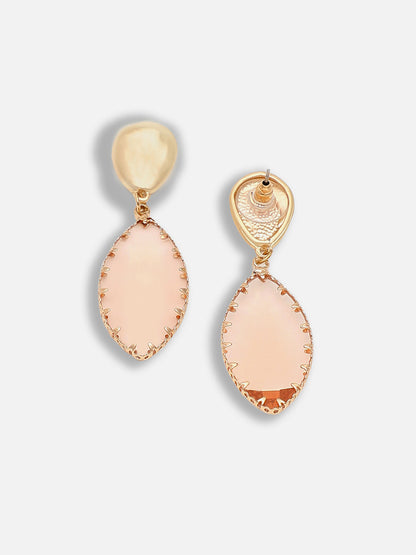 Gold Plated Party Designer Stone Drop Earring For Women