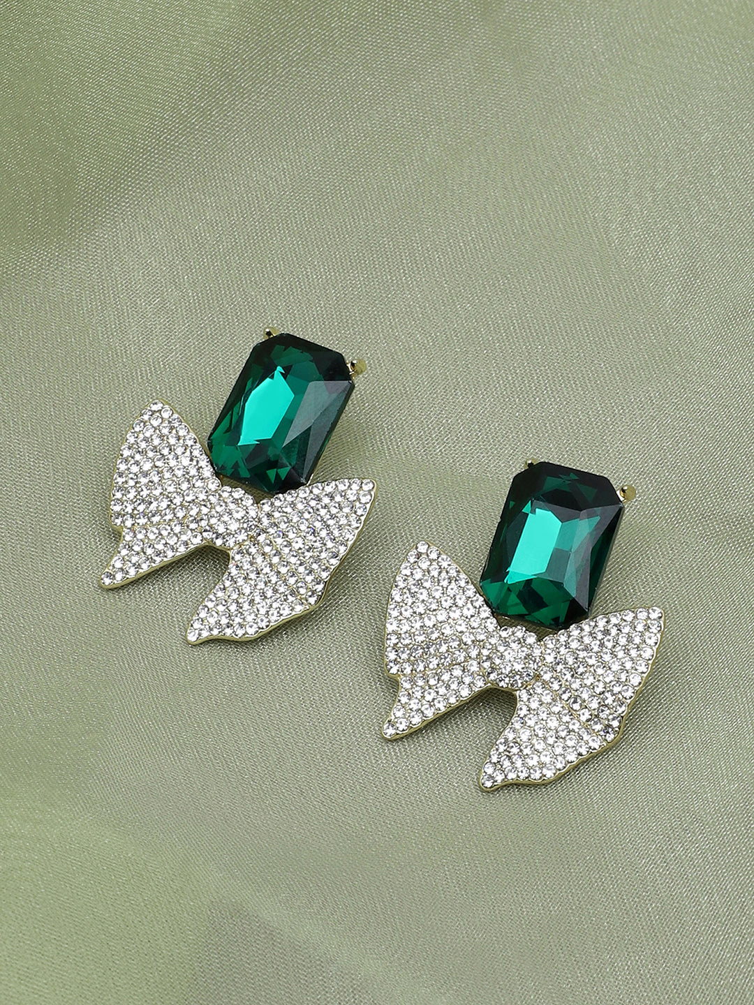 Gold Plated Party Designer Stone Stud For Women