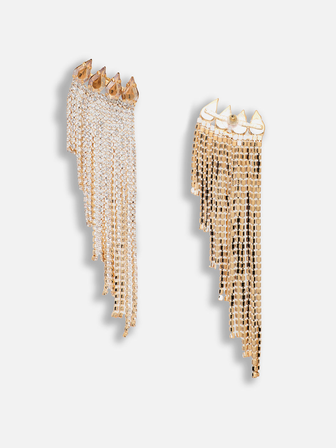 Gold Plated Party Designer Stone Drop Earring For Women