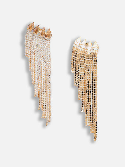 Gold Plated Party Designer Stone Drop Earring For Women