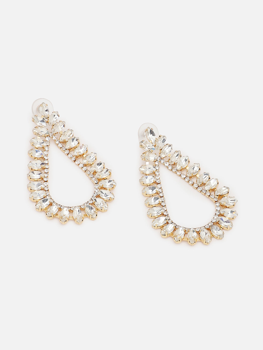 Gold Plated Party Designer Stone Drop Earring For Women