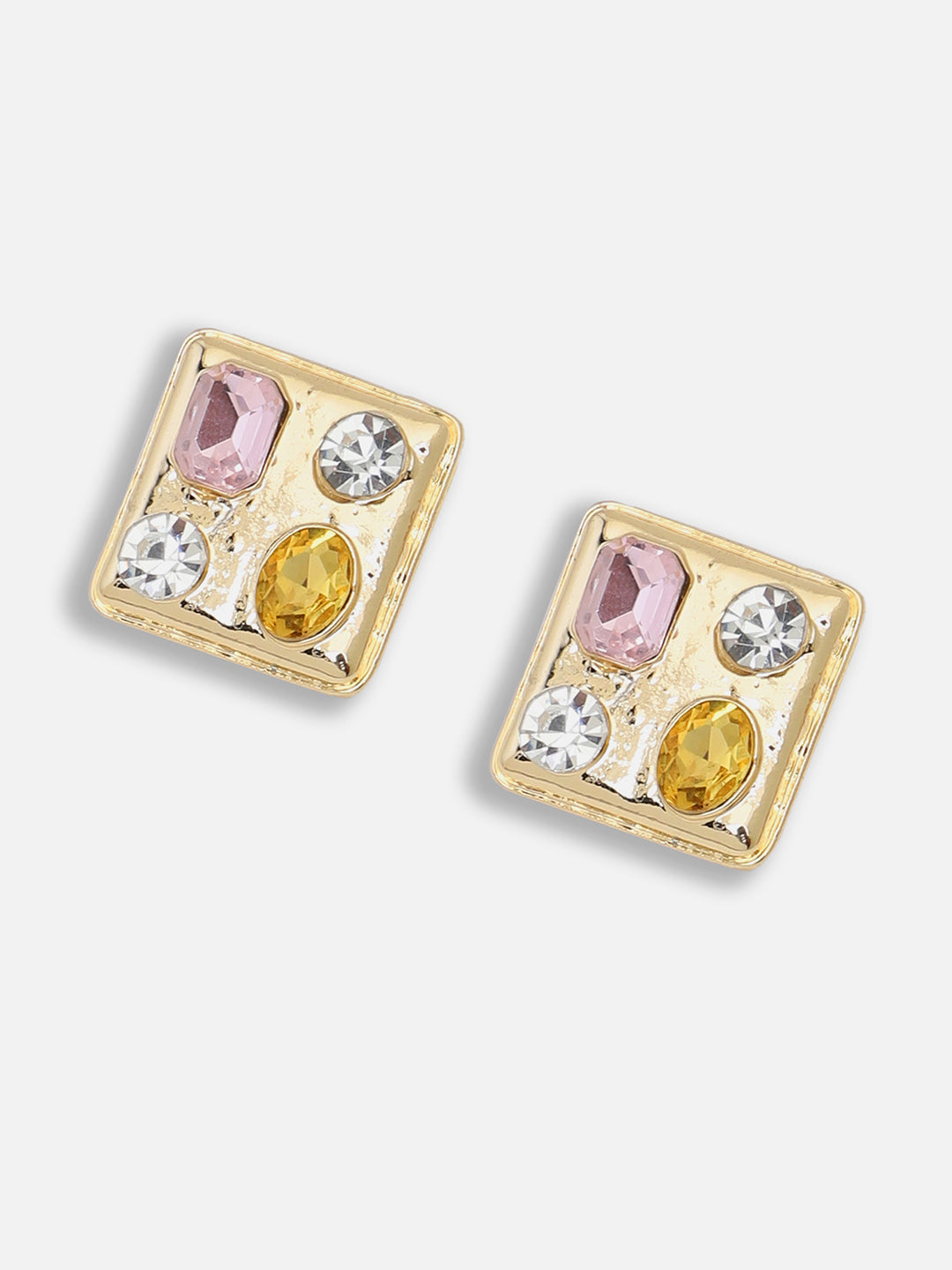 Gold Plated Party Designer Stone Stud For Women