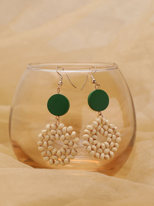 Gold Plated Party Designer Stone Drop Earring