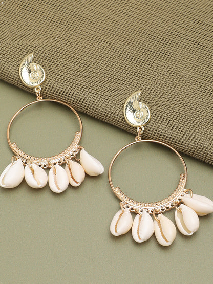 Gold Plated Party Designer Stone Drop Earring For Women