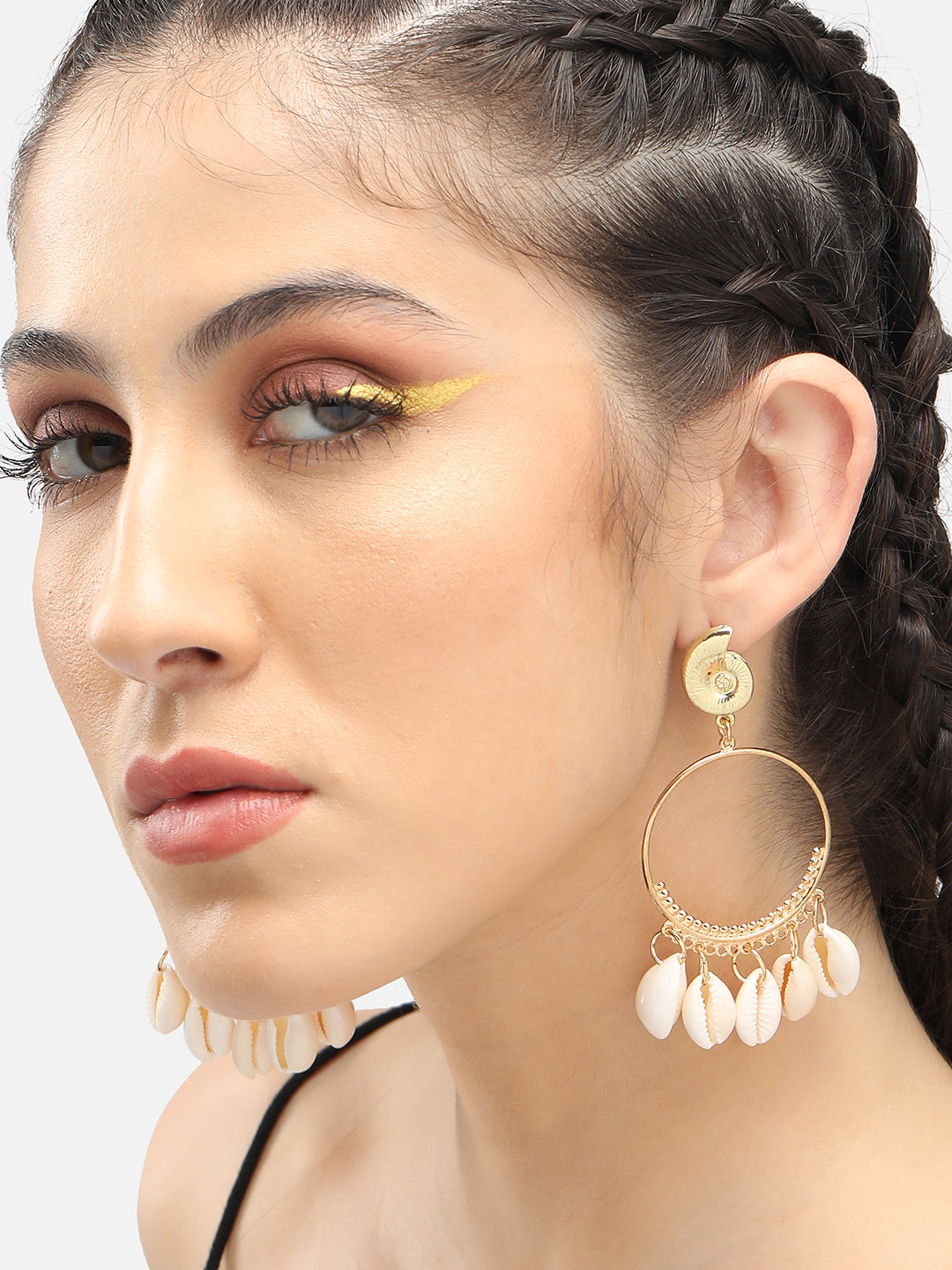 Gold Plated Party Designer Stone Drop Earring For Women
