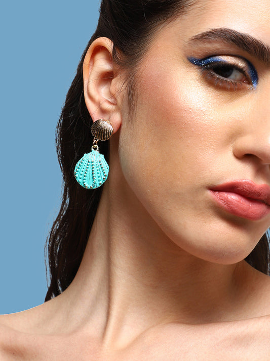 Gold Plated Party Designer Stone Drop Earring For Women