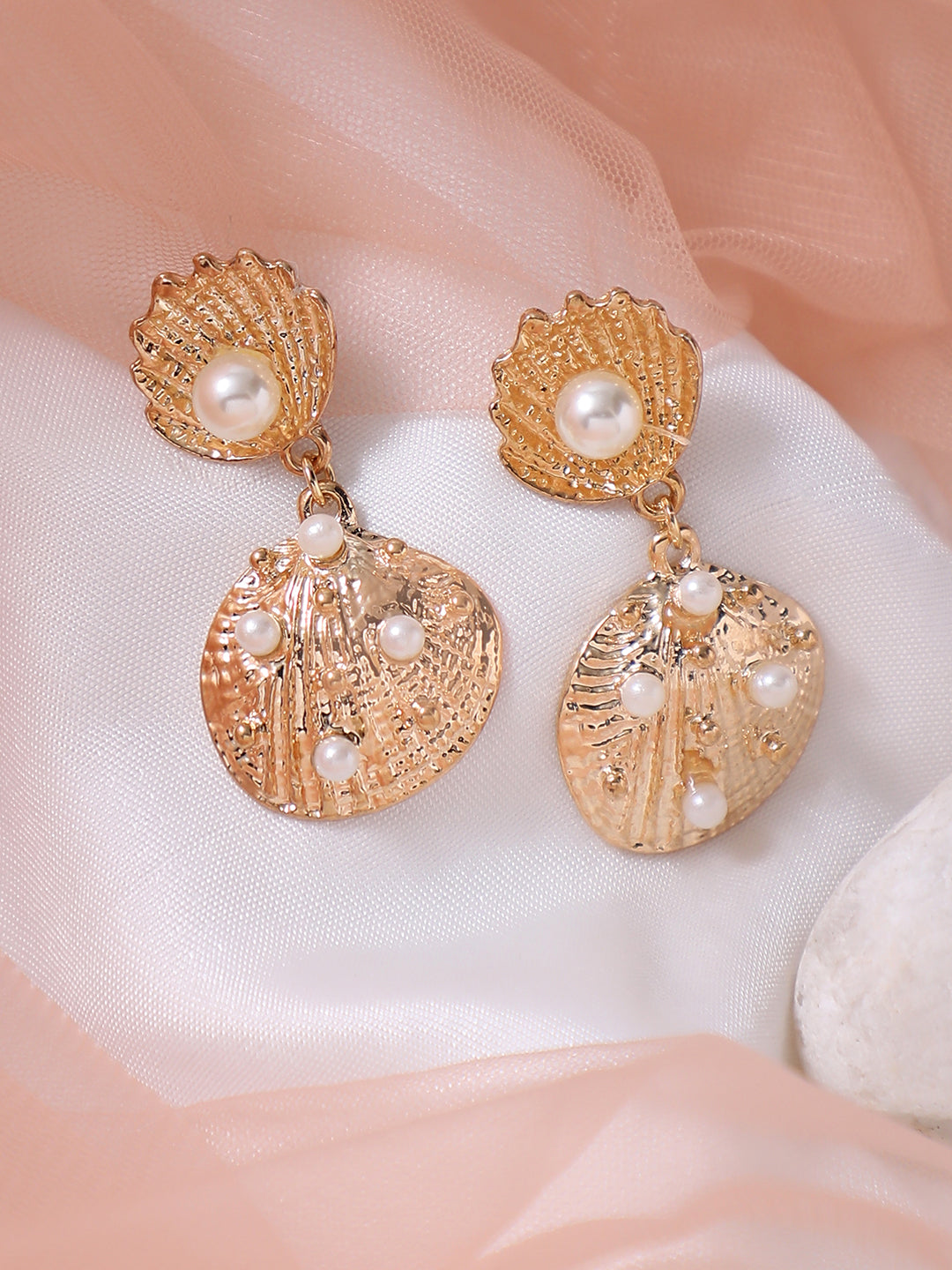 Gold Plated Party Designer Stone Drop Earring