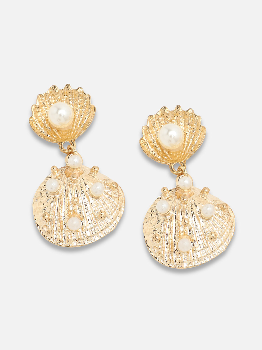 Gold Plated Party Designer Stone Drop Earring