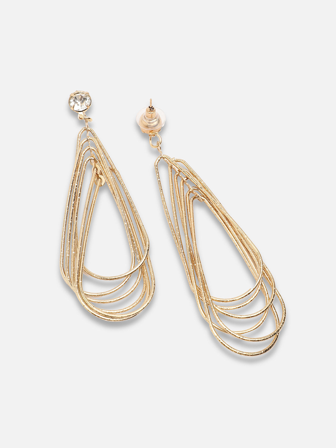Gold Plated Party Designer Stone Drop Earring