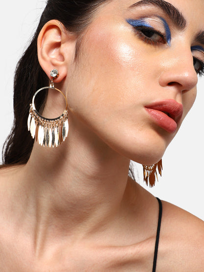 Gold Plated Party Designer Stone Drop Earring For Women