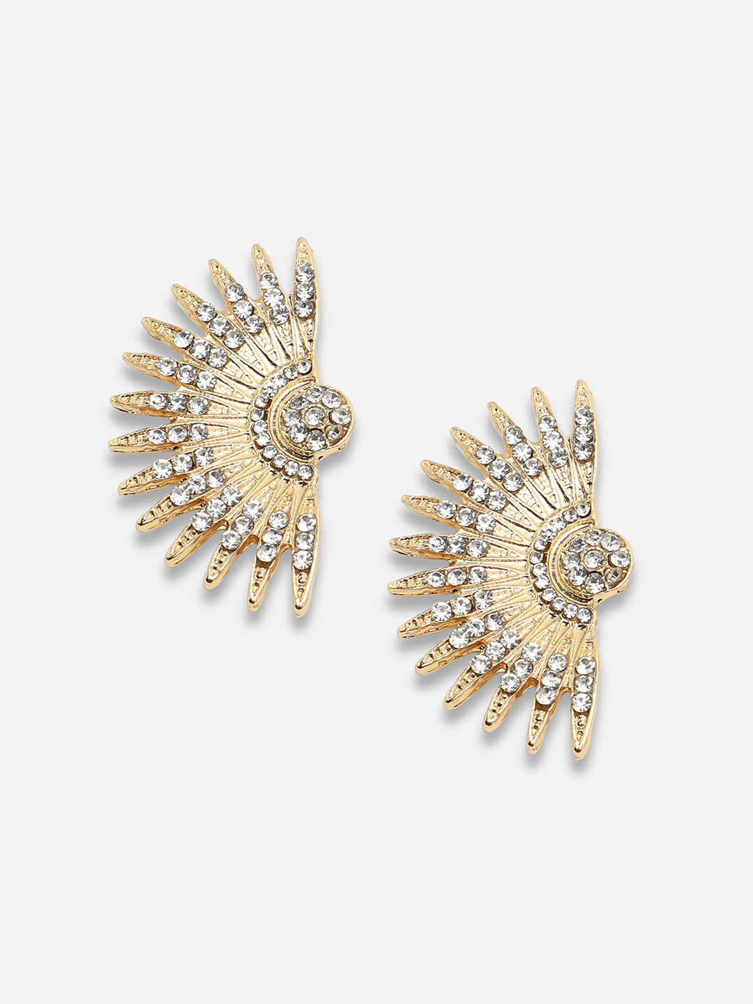 Gold Plated Party Designer Stone Stud For Women
