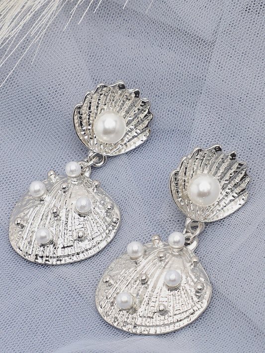 Silver Plated Party Designer Stone Drop Earring For Women