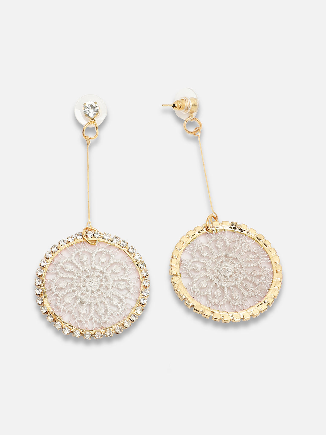 Gold Plated Party Designer Stone Drop Earring For Women