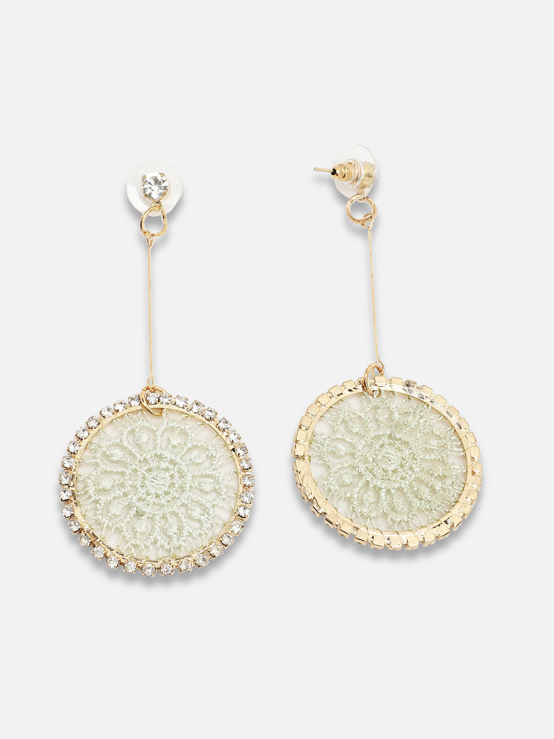 Gold Plated Party Designer Stone Drop Earring For Women