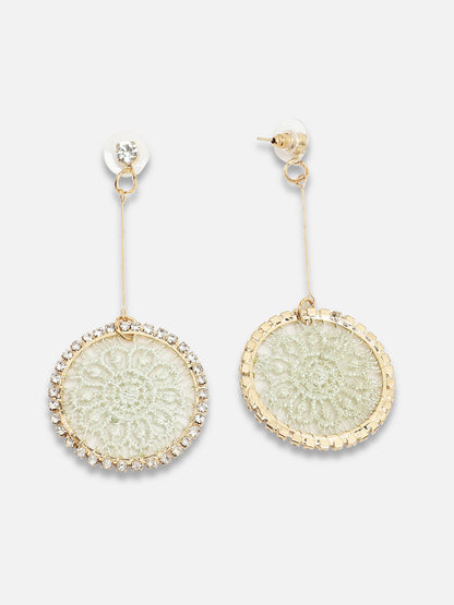 Gold Plated Party Designer Stone Drop Earring For Women
