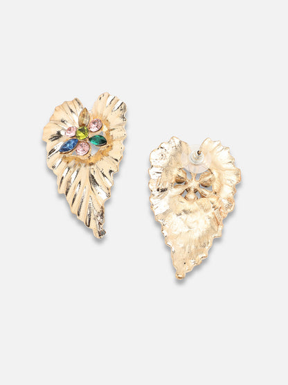 Gold Plated Party Designer Stone Drop Earring For Women
