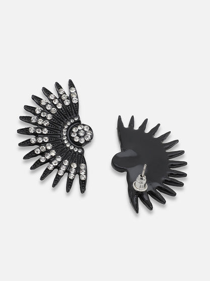 GOLD PLATED PARTY DESIGNER STONE STUD FOR WOMEN