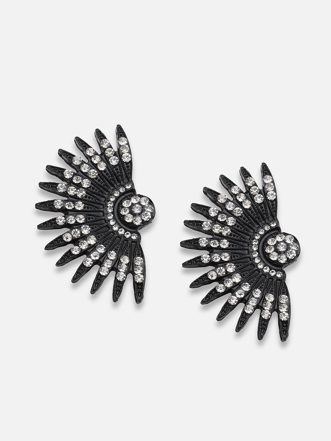 GOLD PLATED PARTY DESIGNER STONE STUD FOR WOMEN