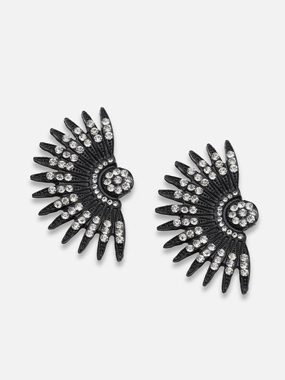 GOLD PLATED PARTY DESIGNER STONE STUD FOR WOMEN