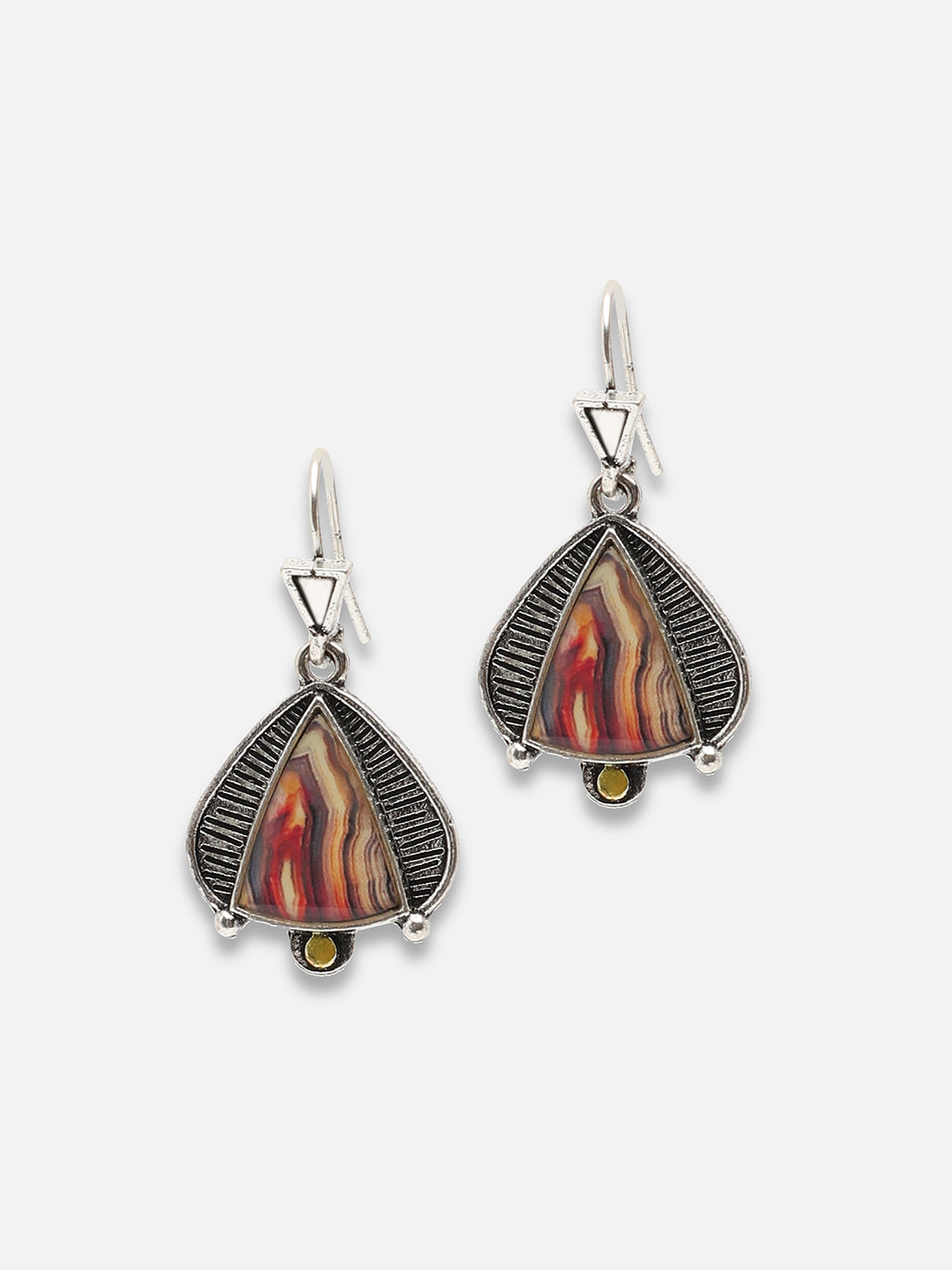GOLD PLATED PARTY DESIGNER STONE DROP EARRING FOR WOMEN