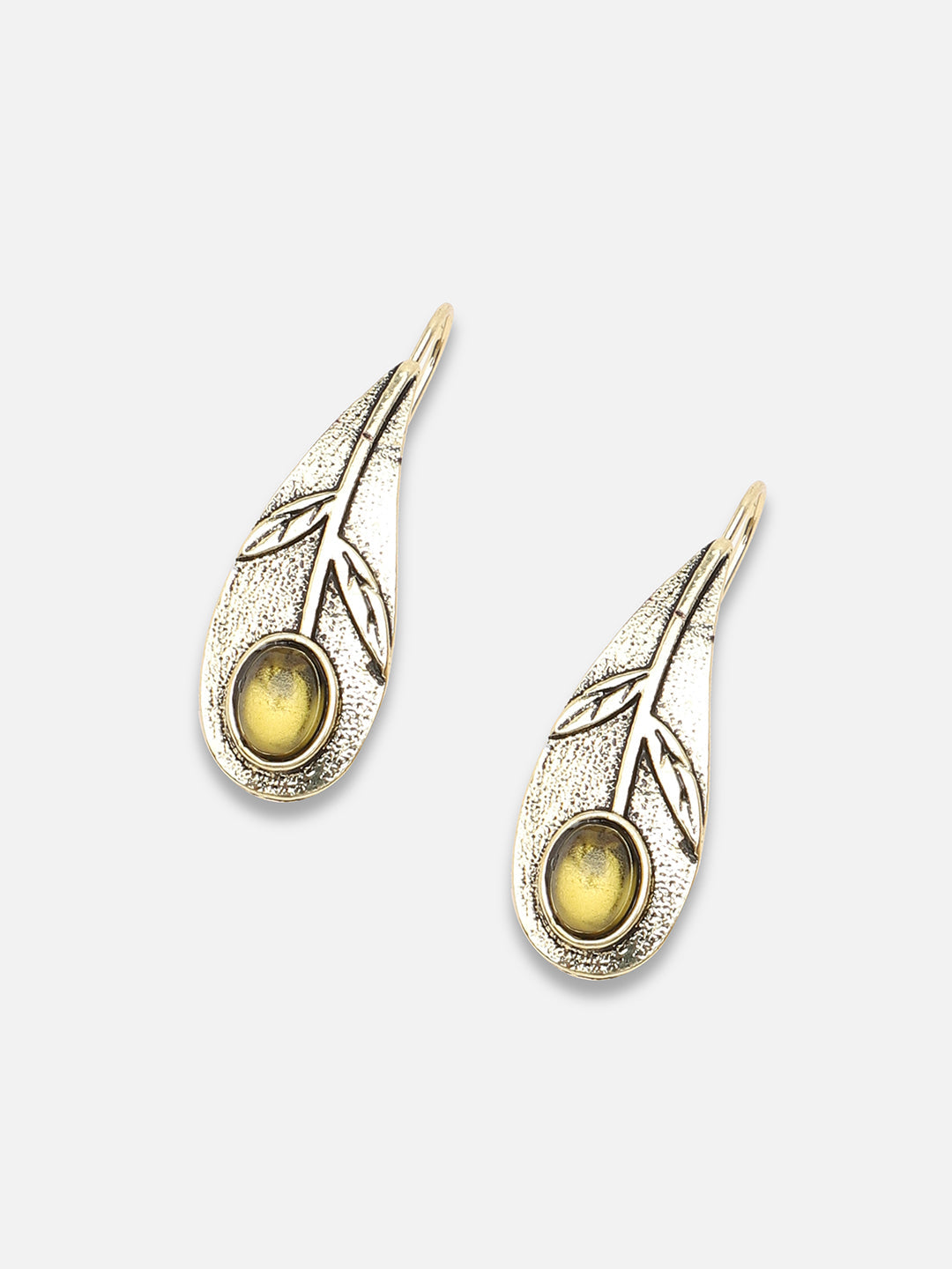 GOLD PLATED PARTY DESIGNER STONE DROP EARRING FOR WOMEN