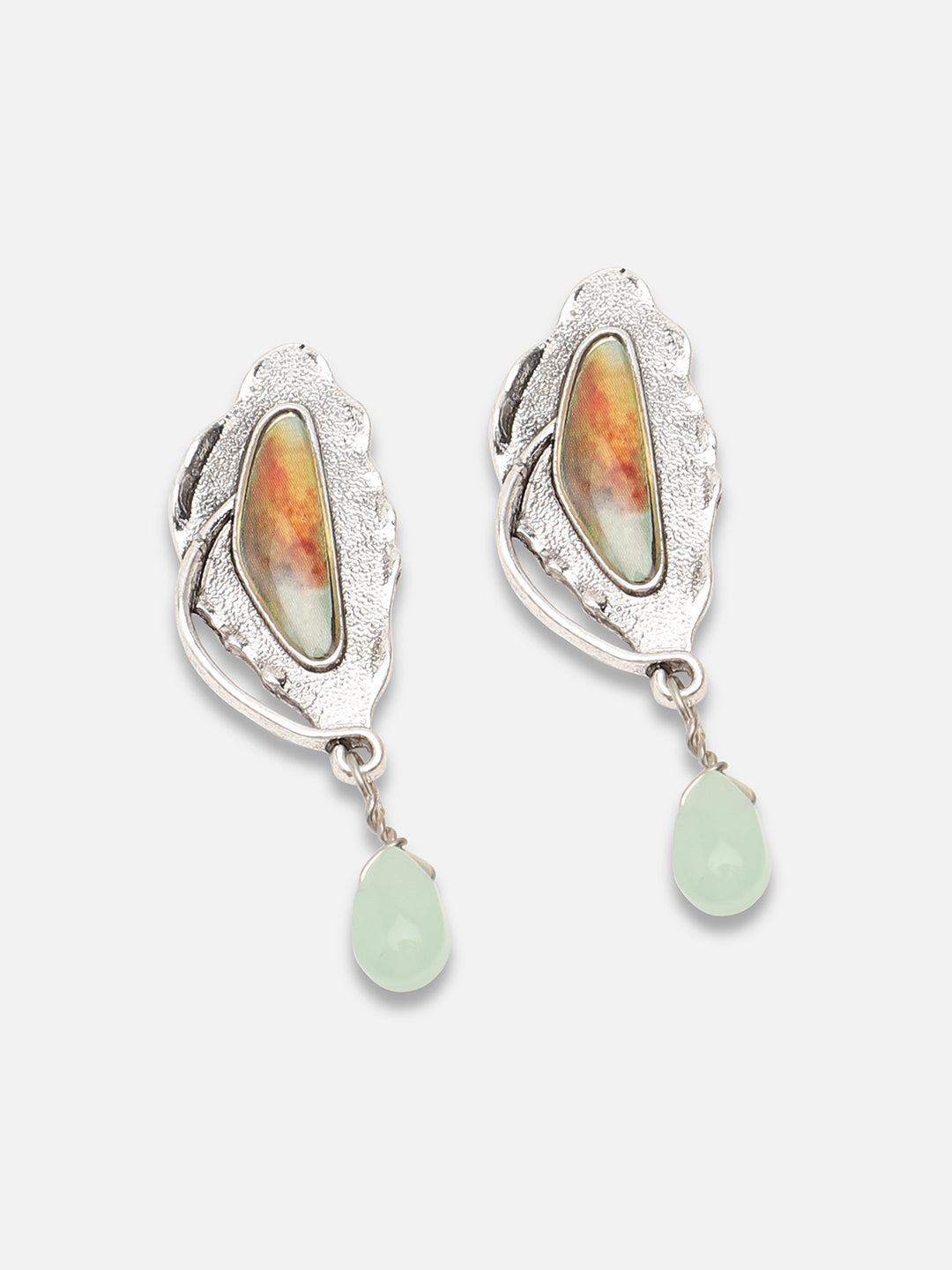 GOLD PLATED PARTY DESIGNER STONE DROP EARRING FOR WOMEN