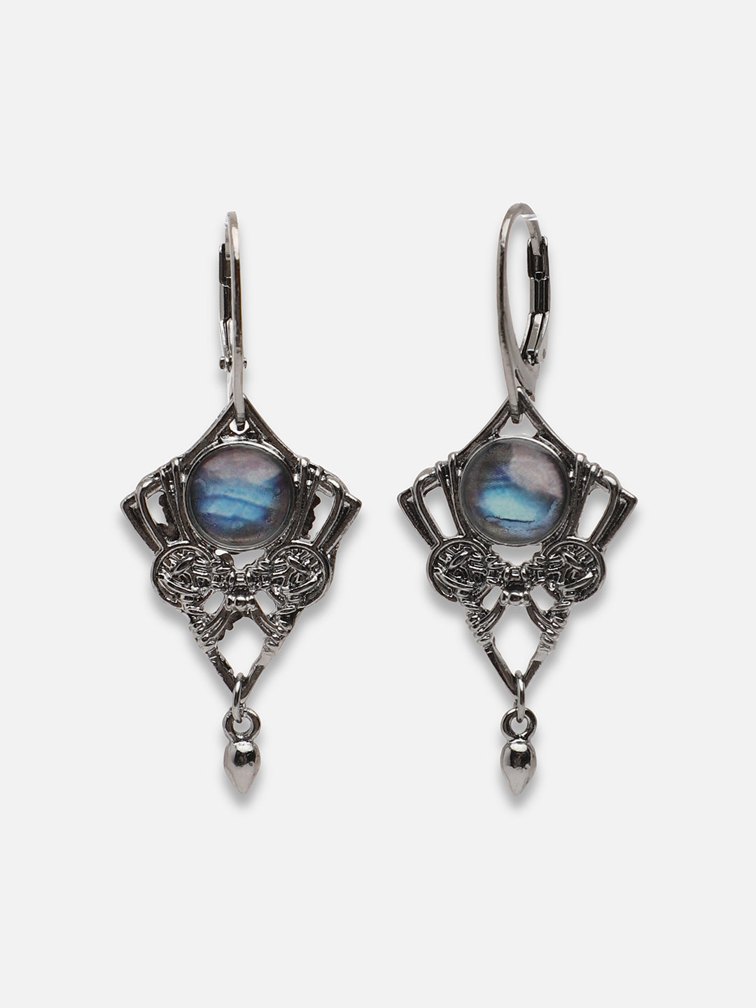 GOLD PLATED PARTY DESIGNER STONE DROP EARRING FOR WOMEN