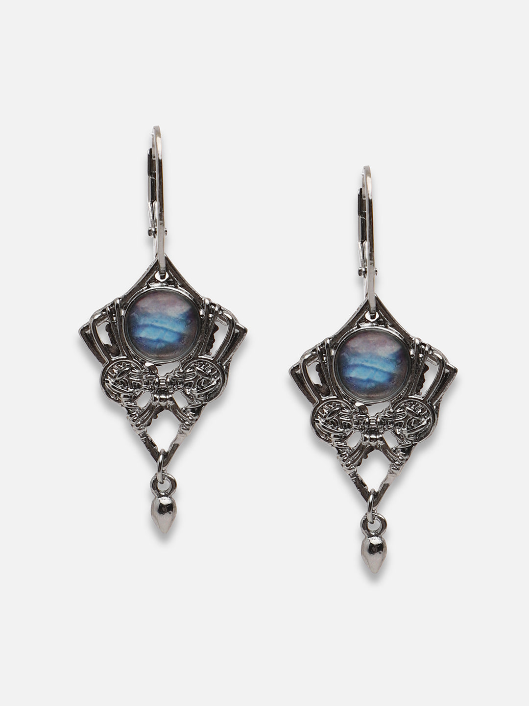 GOLD PLATED PARTY DESIGNER STONE DROP EARRING FOR WOMEN